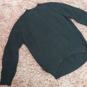 All Saints Black Wool High Low Sweater Size Medium
